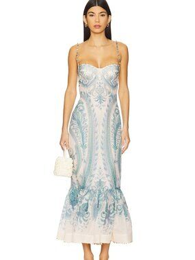 Zimmermann | Dresses | Zimmermann Tranquility Linensilk Lily Feather Aline  Gown | Poshmark